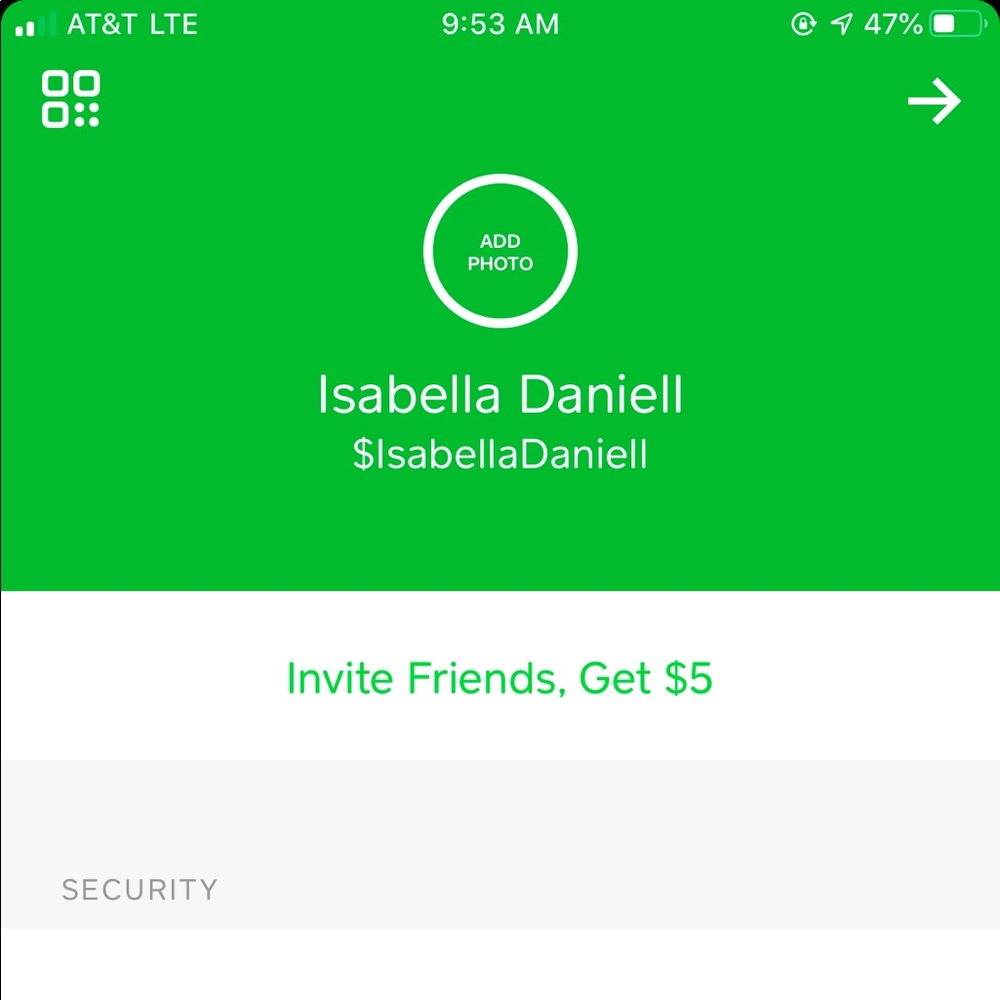 Here’s my cash app